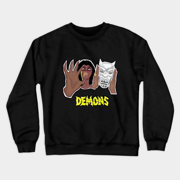 Demons Crewneck Sweatshirt by attackofthegiantants